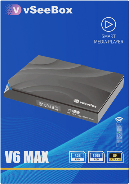 vSeeBox V6 Max – Android 8K HDR TV Box